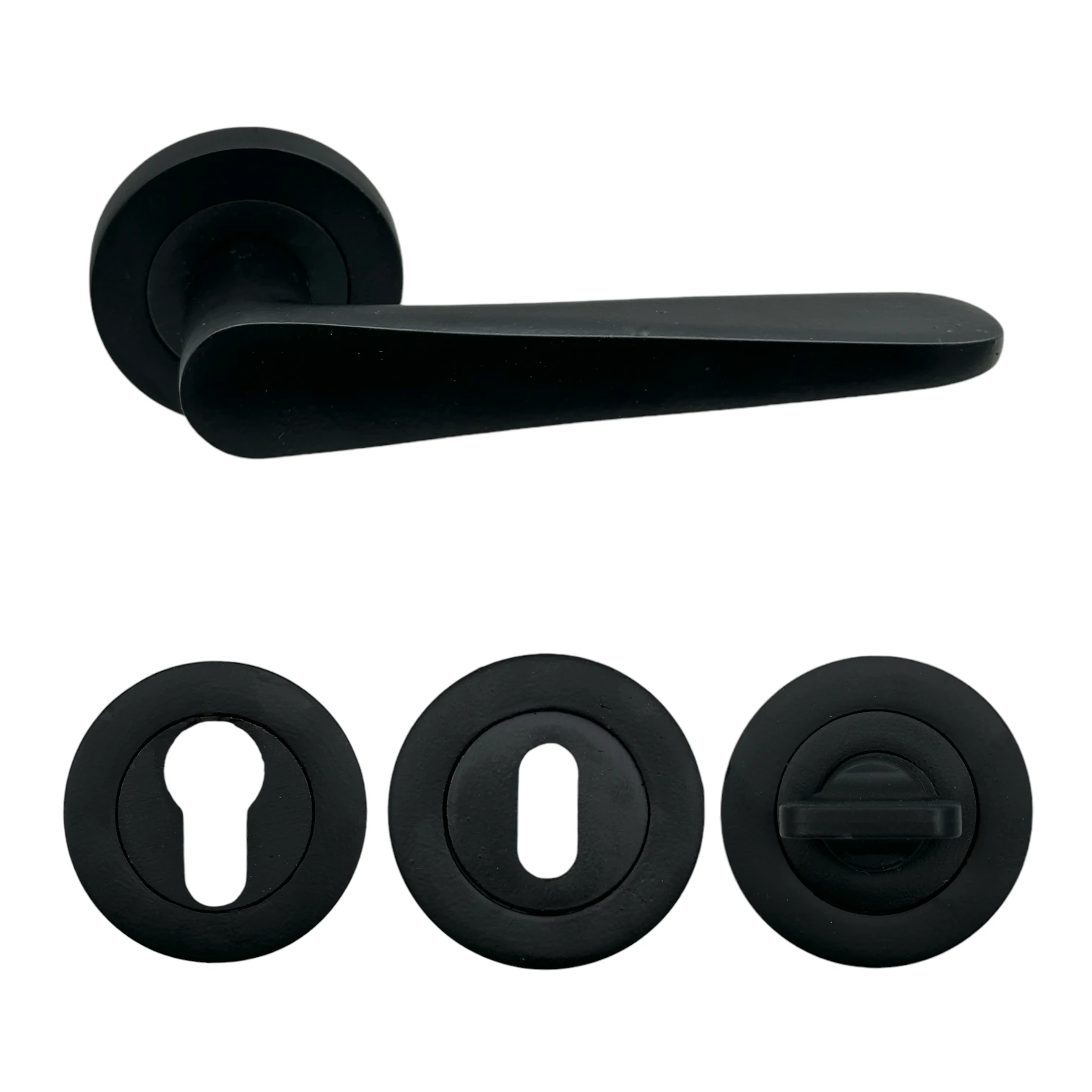 Nobel Kadirli Alm Siyah Yuvarlak Rozetli Kapı Kolu