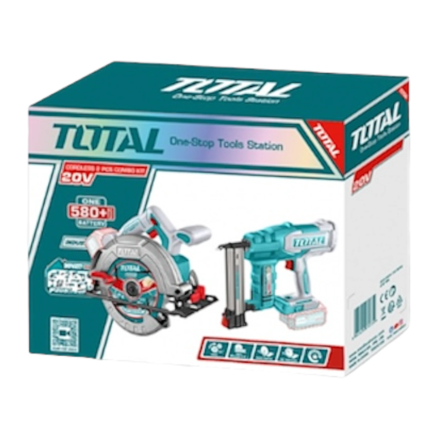 TOTAL 2'li Avantaj Set Daire Testere ve Zımba Tabancası -TOSLI240866E