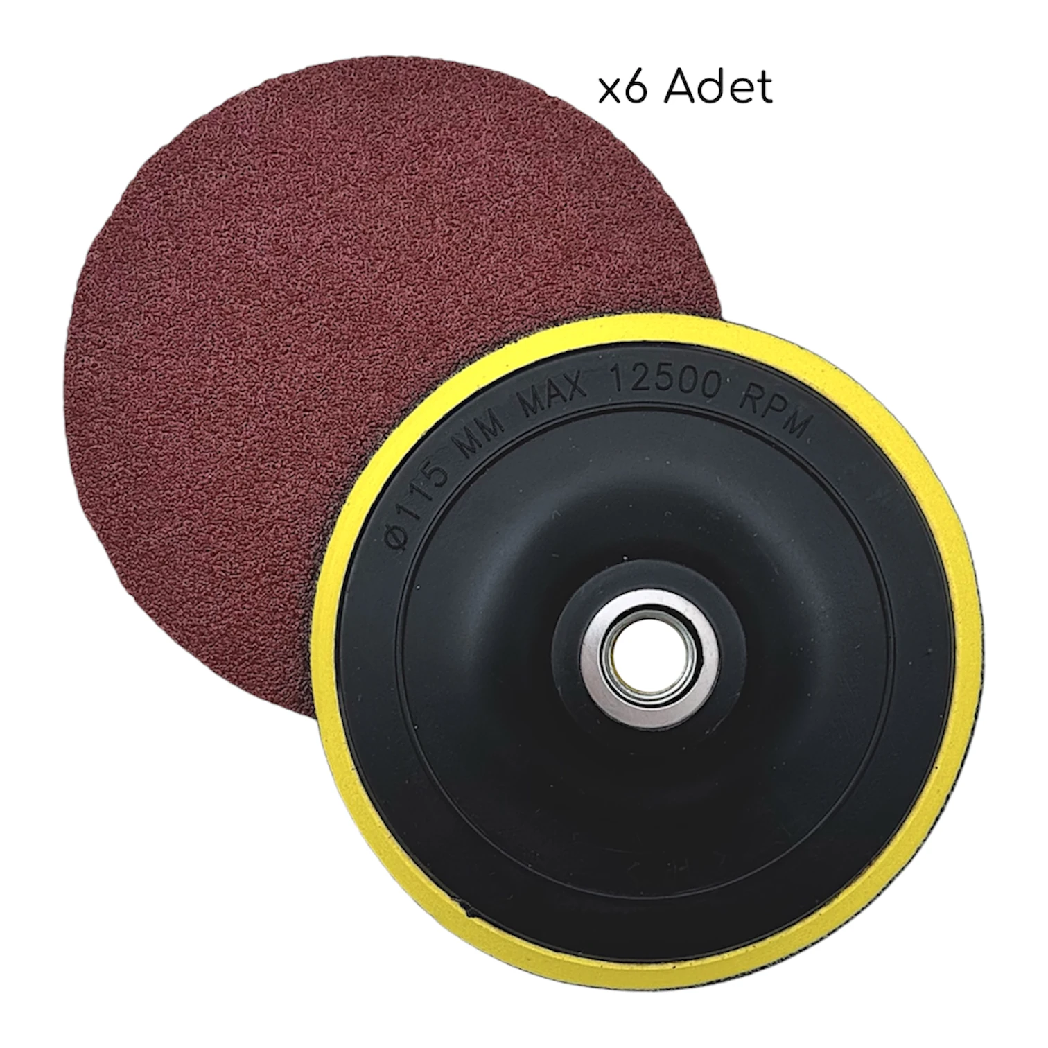 DMAX Cırtlı Disk Zımpara Tabanı 6 Yedekli 115mm