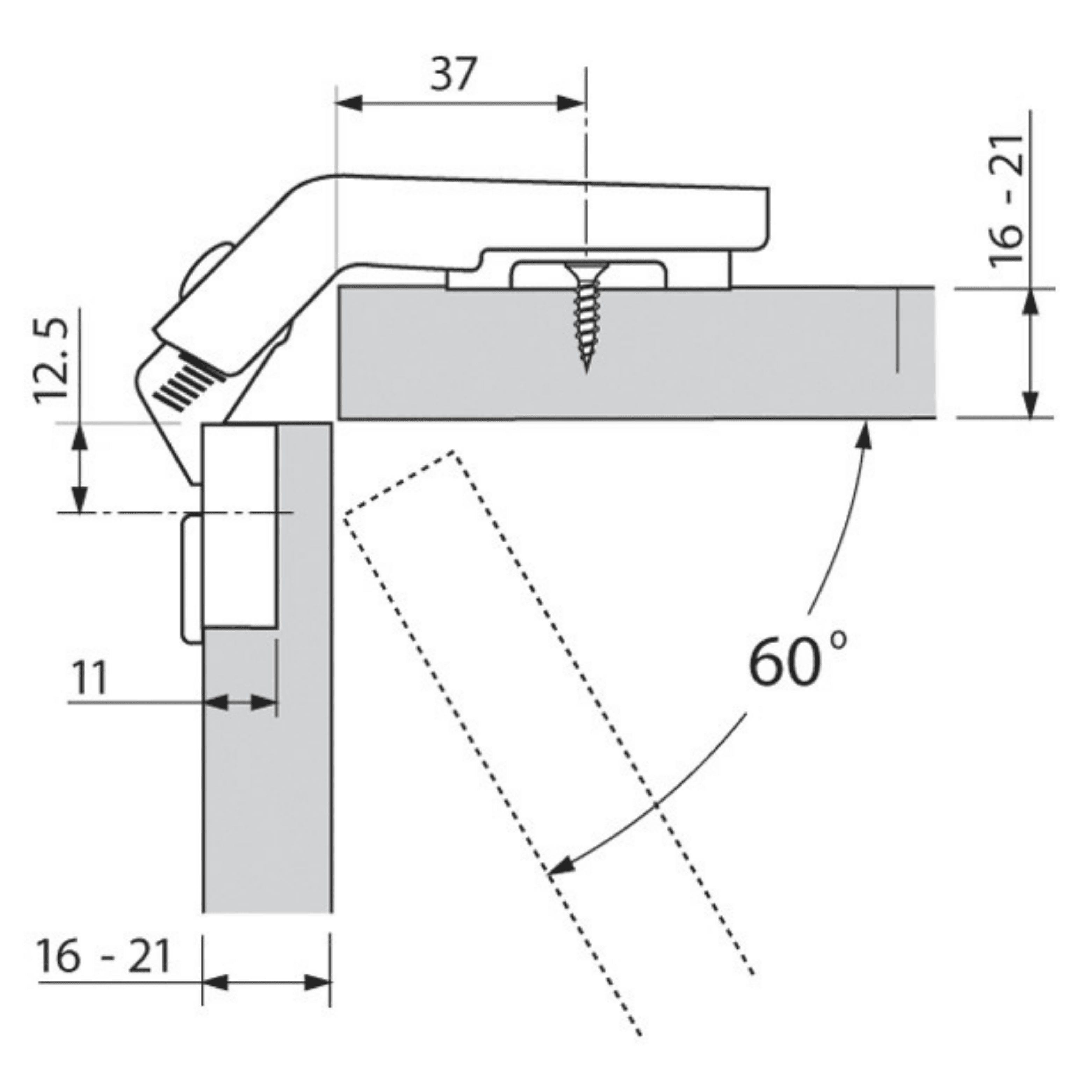 Blum Clip Top Köşe Katlanır Menteşe -79T9550