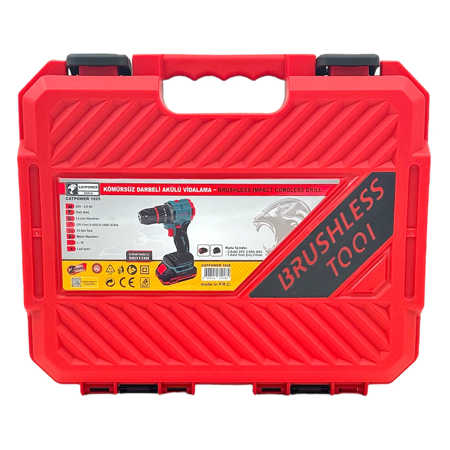 Catpower E1025 Kömürsüz Darbeli Akülü Vidalama Li-İon 20V 2.0Ah 13mm