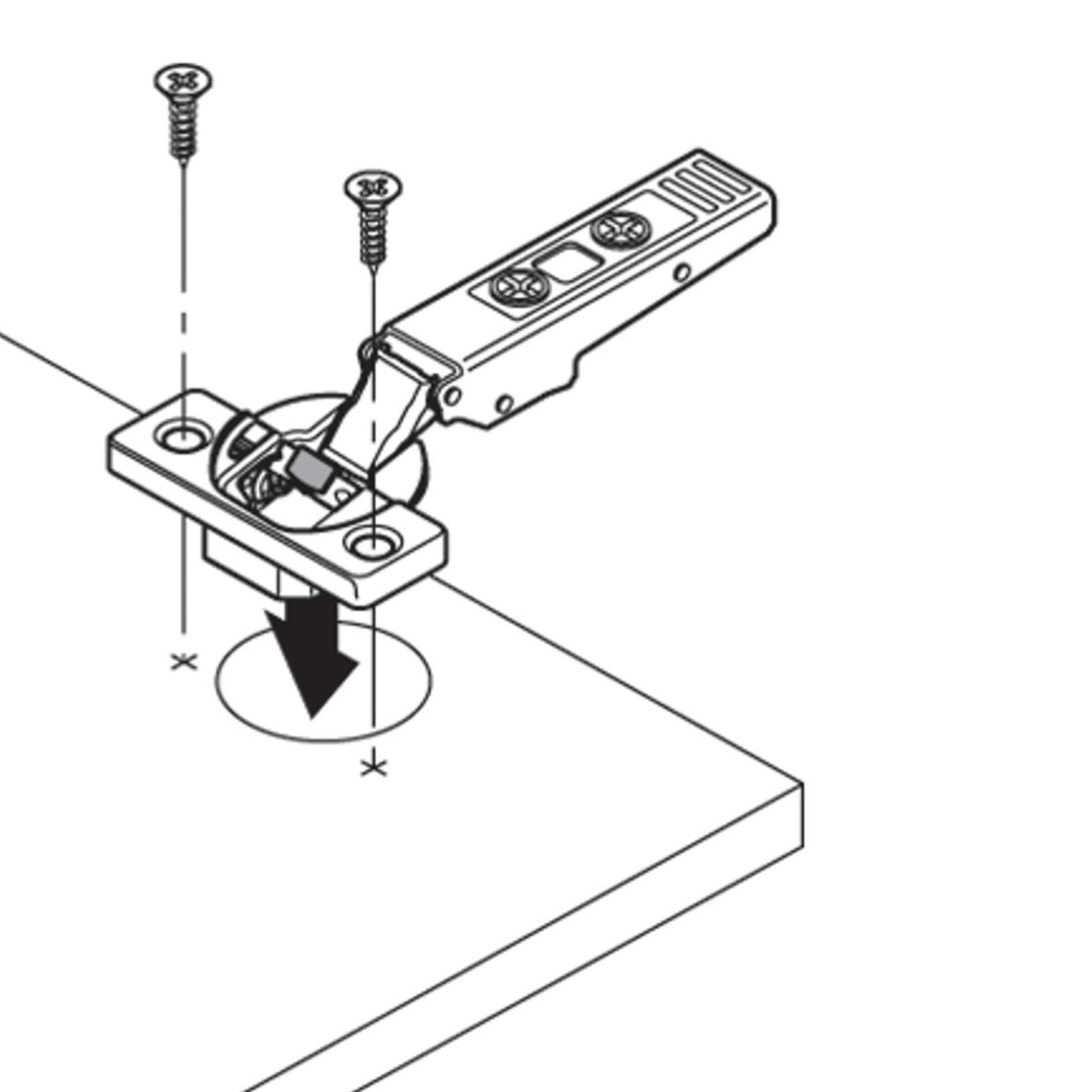 Blum Clip Top 90º Kör Kapak Menteşe -79T9559