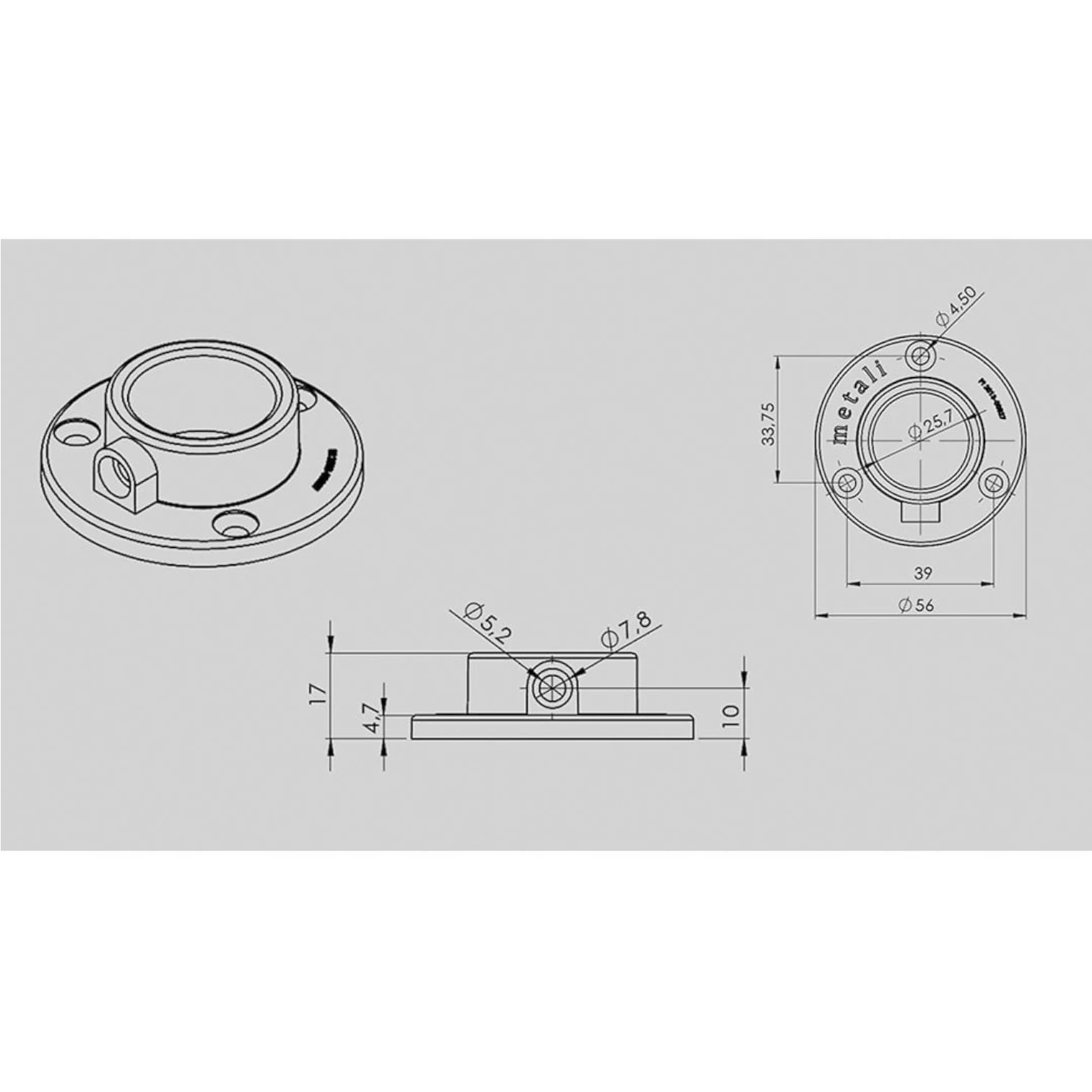 Şeffaf Plastik Vidasız Yuvarlak Boru Flanşı