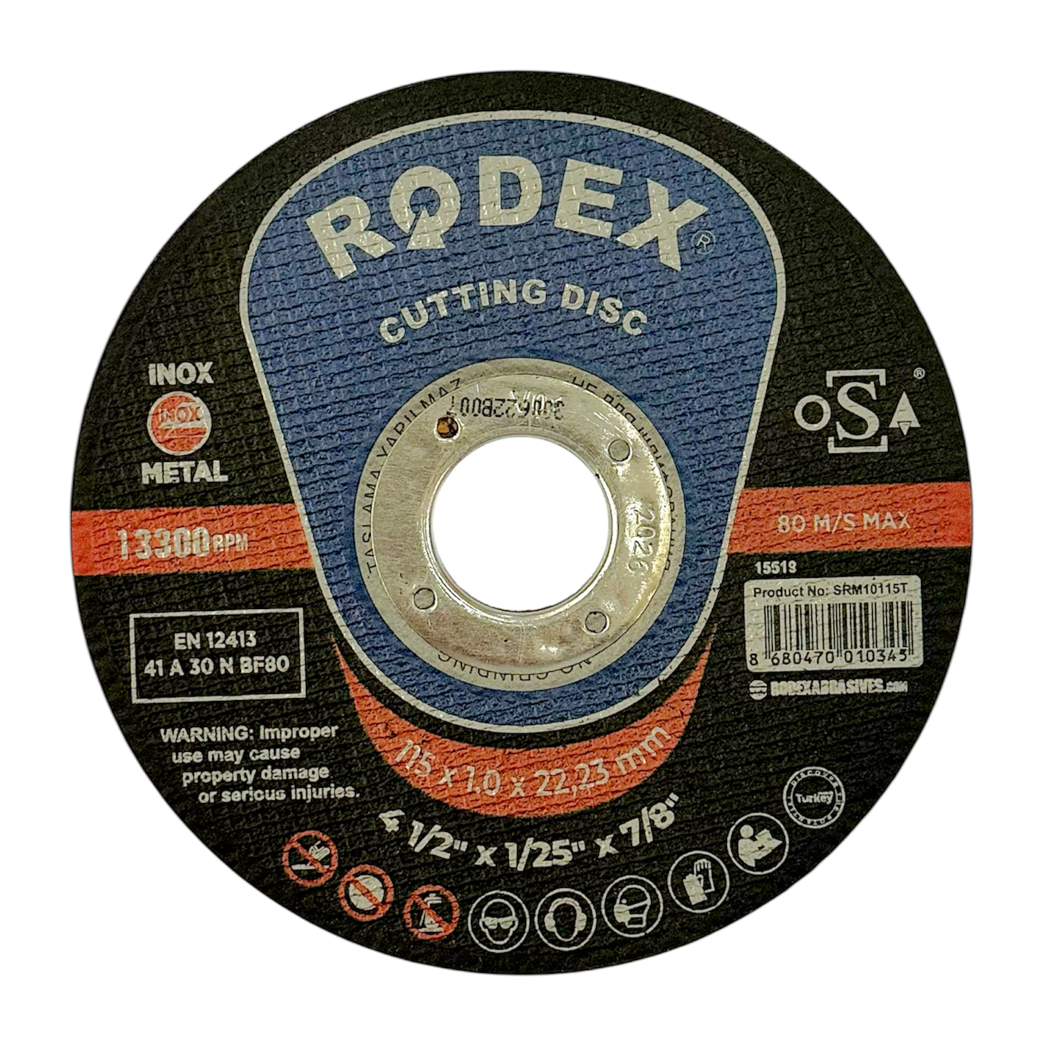 Rodex inox Metal Kesme Taşı 15mm 115*1.0*22mm