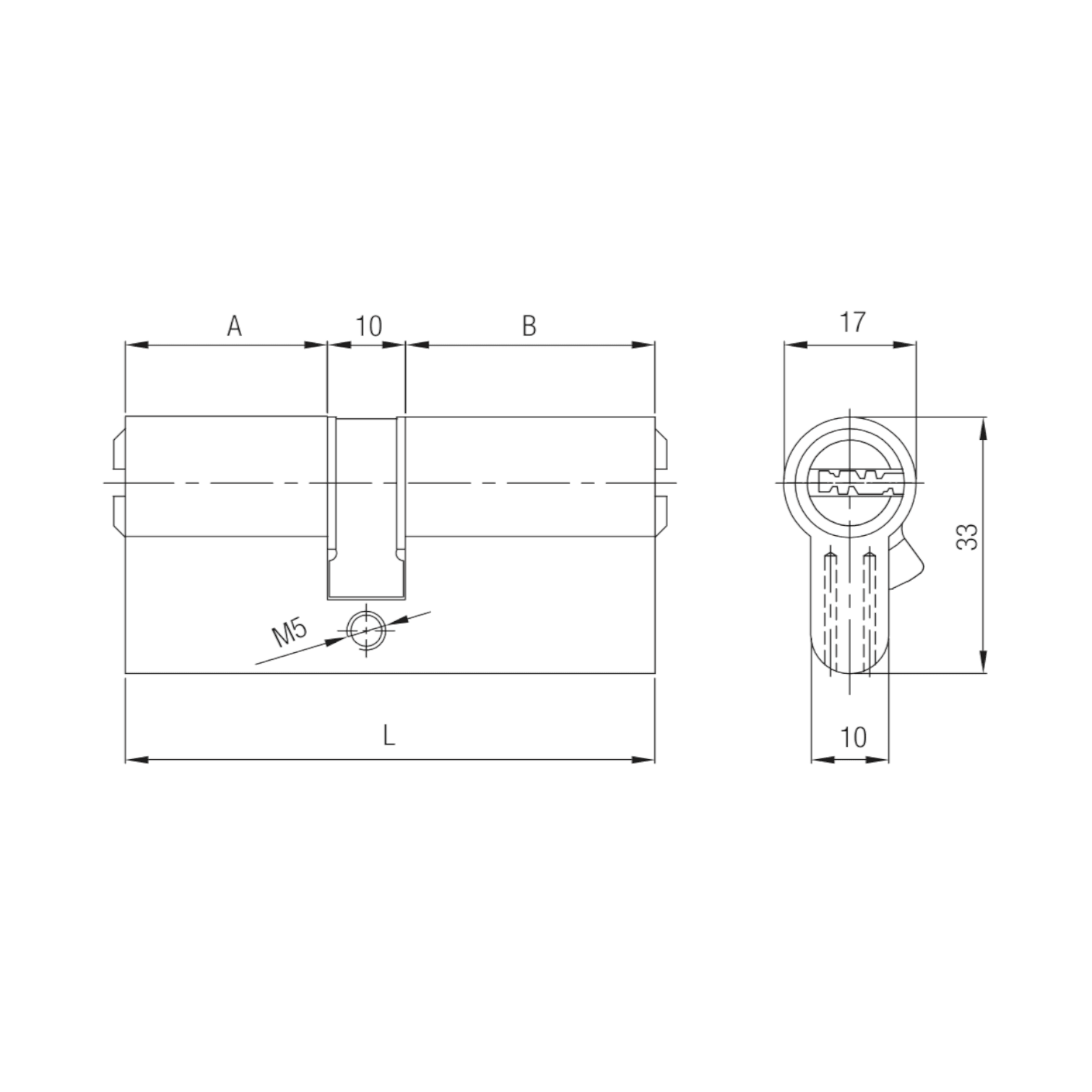 Kale Kilit 164 SNC Standart Çelik Pimli Barel 68mm