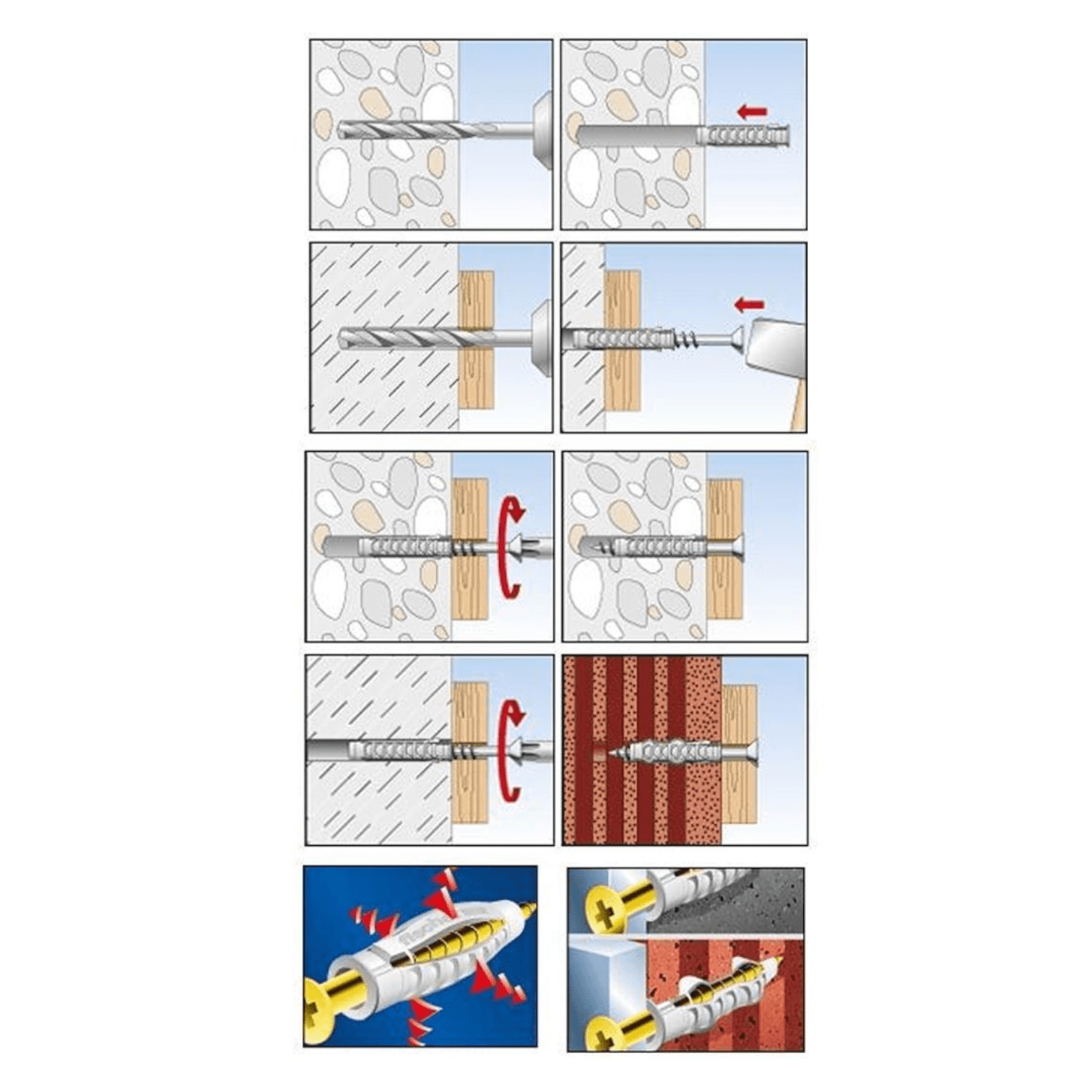 Fischer UX 10x60 K Tuğla Dübeli