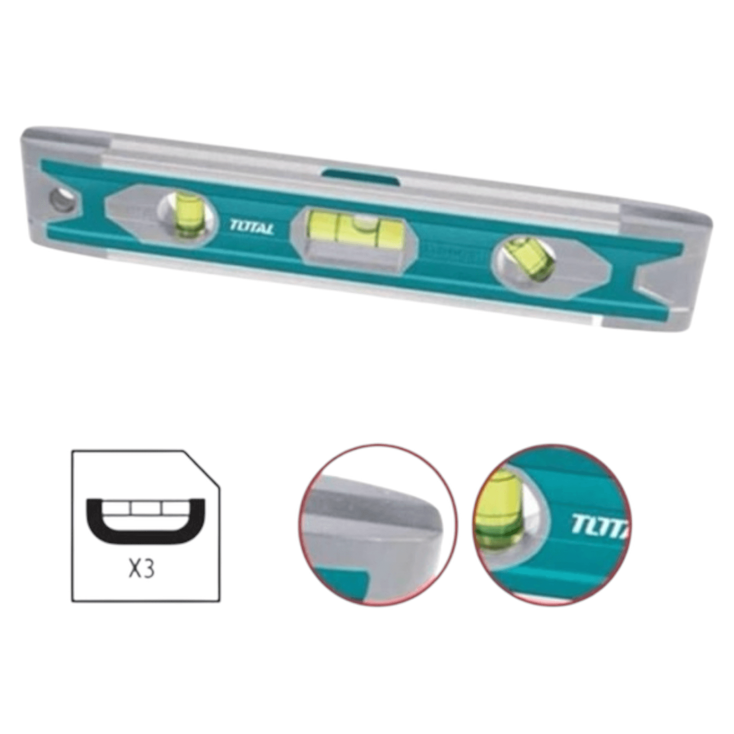 TOTAL Mini Mıknatıslı Su Terazisi 225mm -TMT2235
