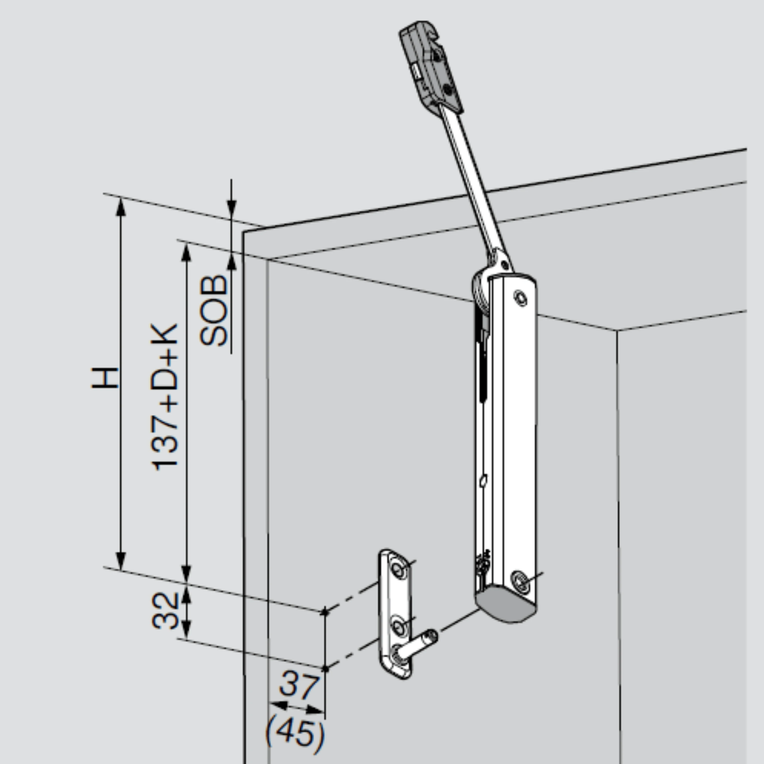 Blum Aventos HK-XS Kalkar Kapak Makası