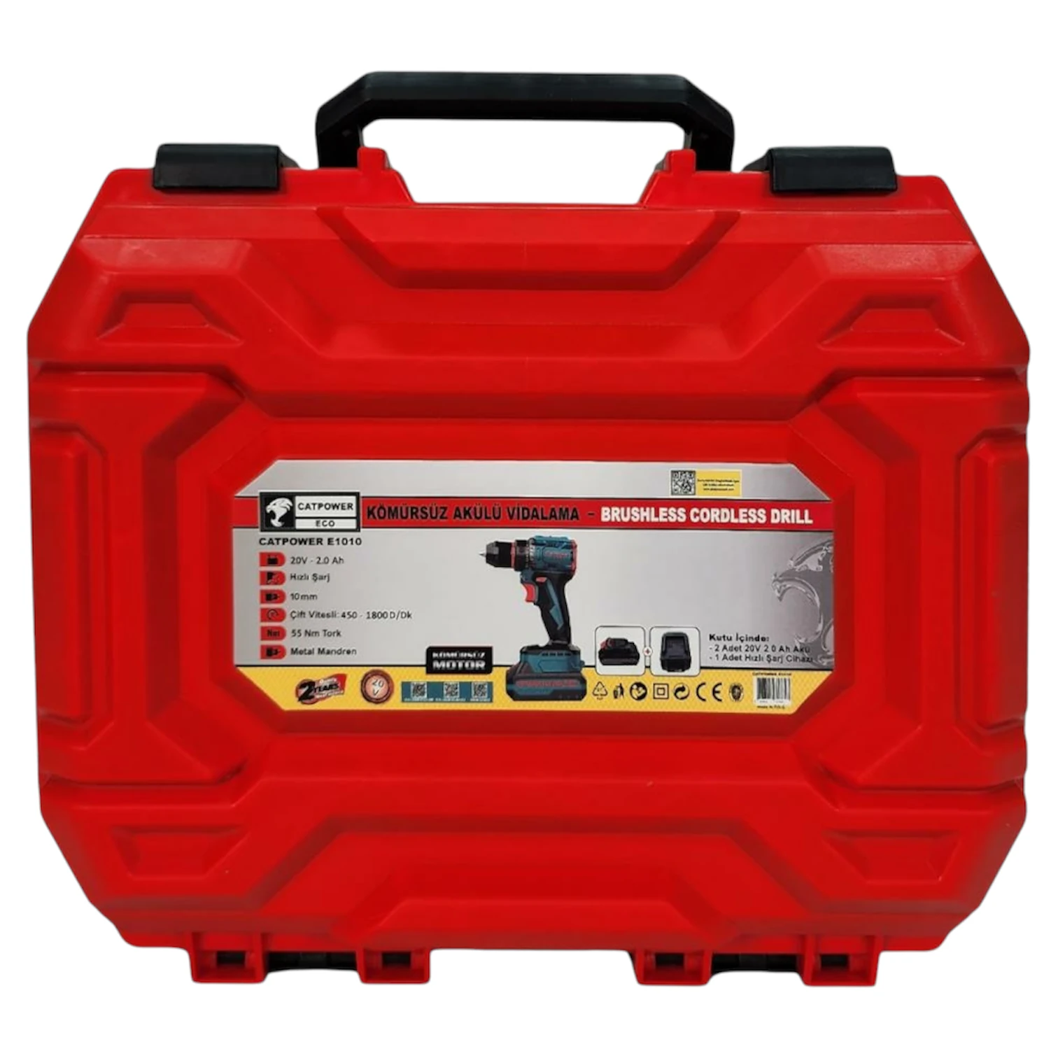 Catpower E1010 Kömürsüz Akülü Vidalama Li-İon 20V 2.0Ah 10mm