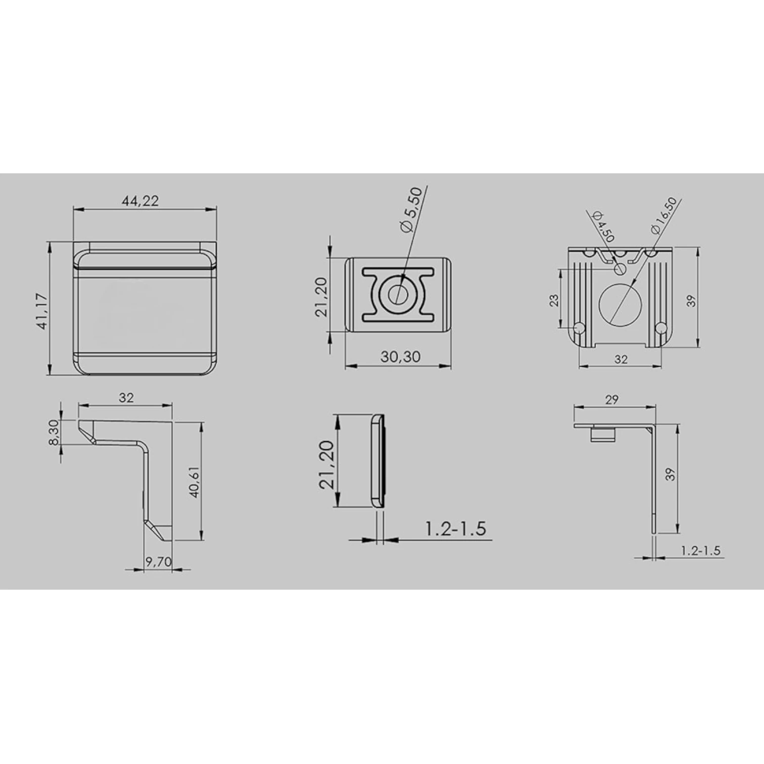 Beyaz Mutfak Dolap Terek Askı Elemanı