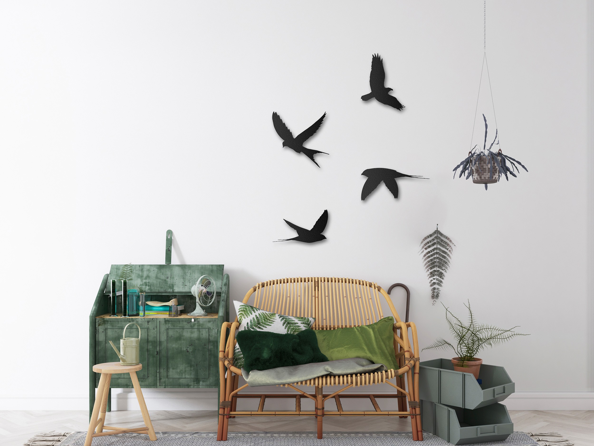 Flying Birds Metal Wall Decor