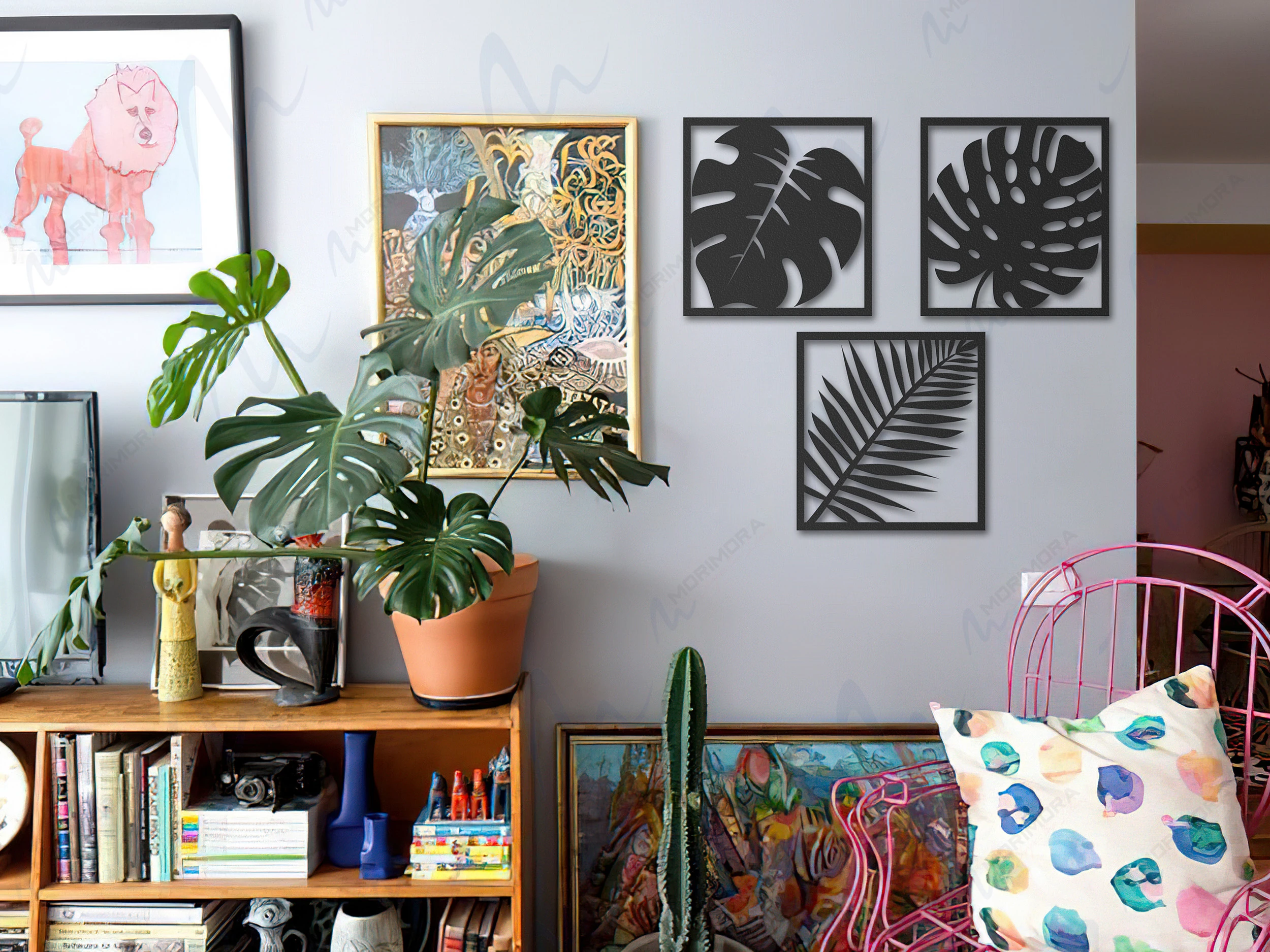 Tropical Leaves Metal Wall Decor