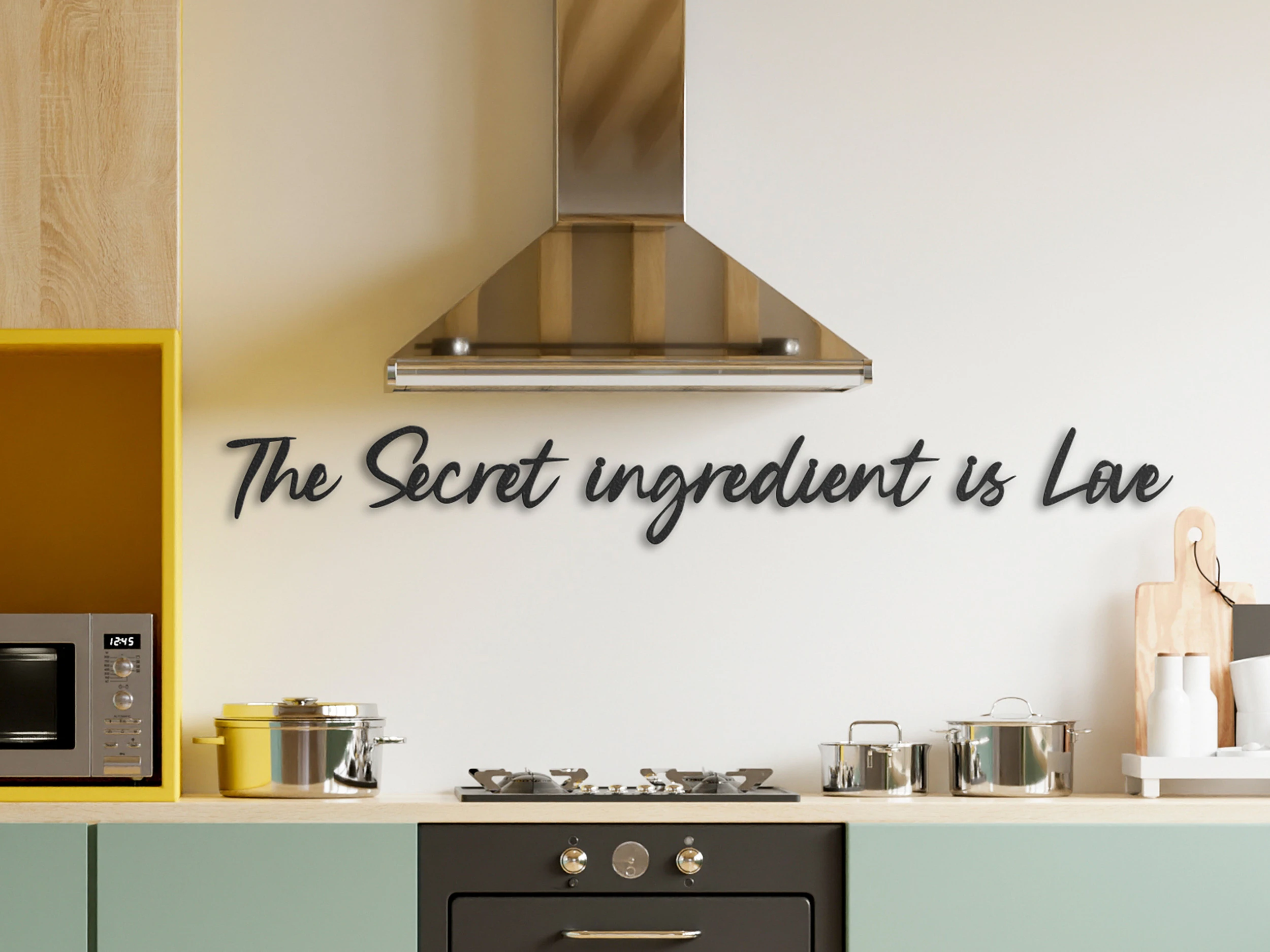 The Secret Ingredient is Love Metal Wall Sign