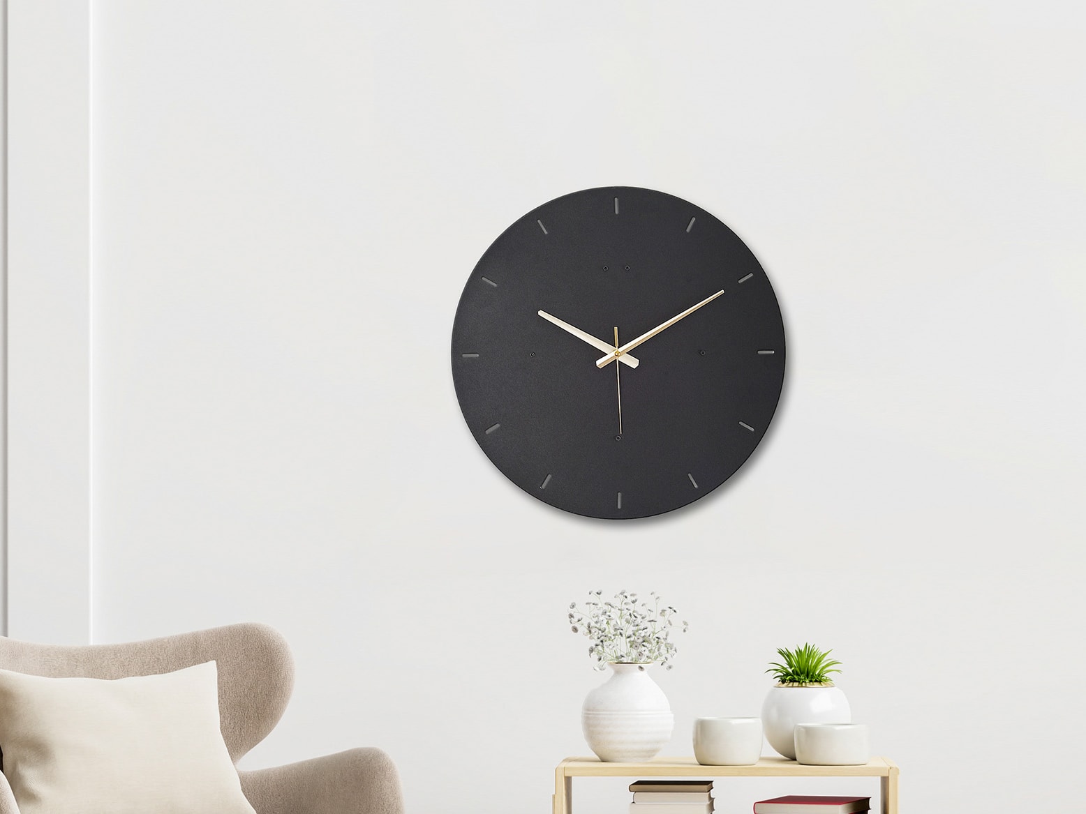 Sirius Metal Wall Clock Black