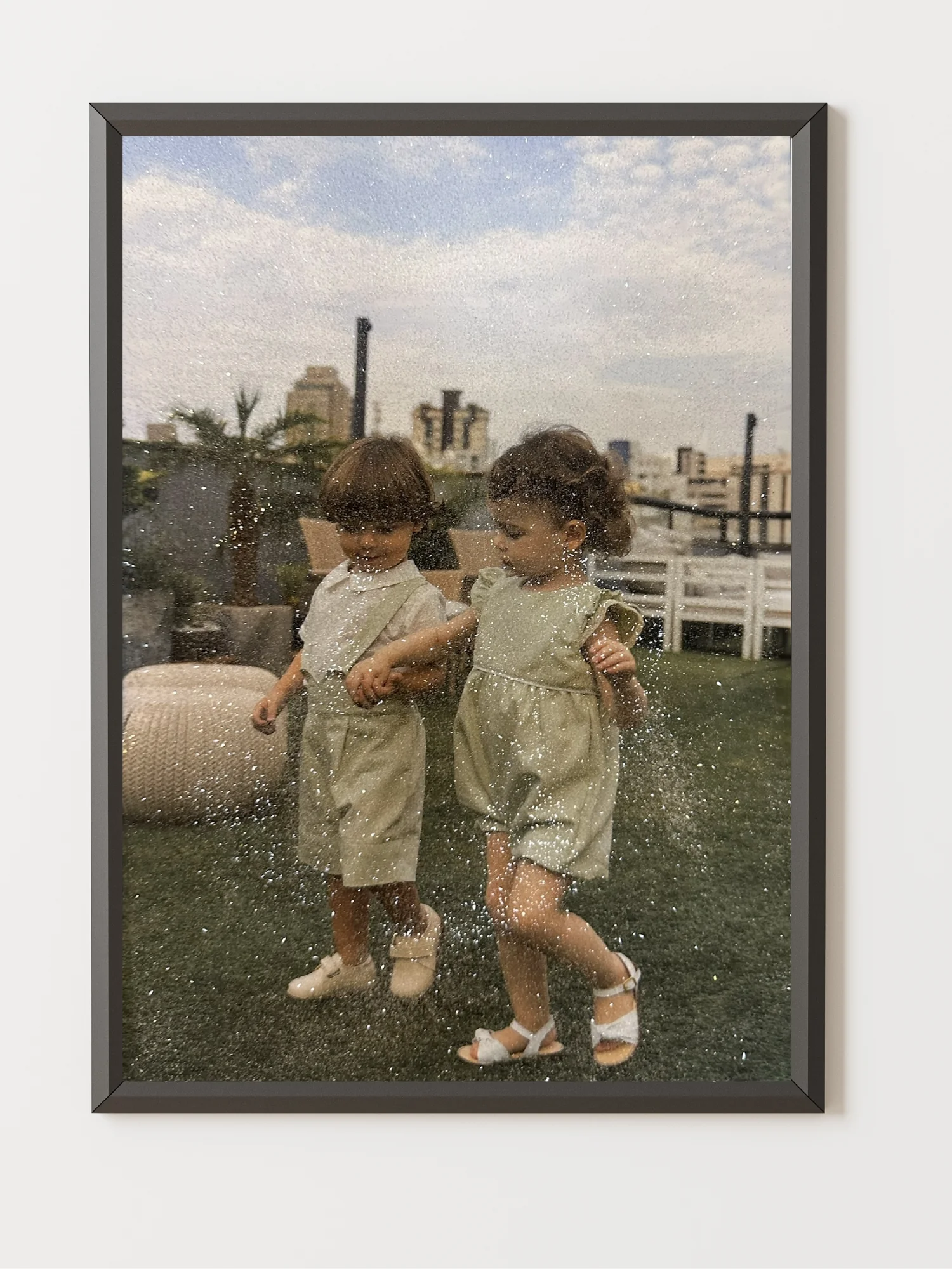 Kişiye Özel Parıltı Kaplamalı Tablo