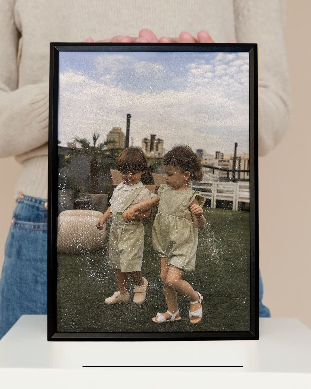 Kişiye Özel Parıltı Kaplamalı Tablo