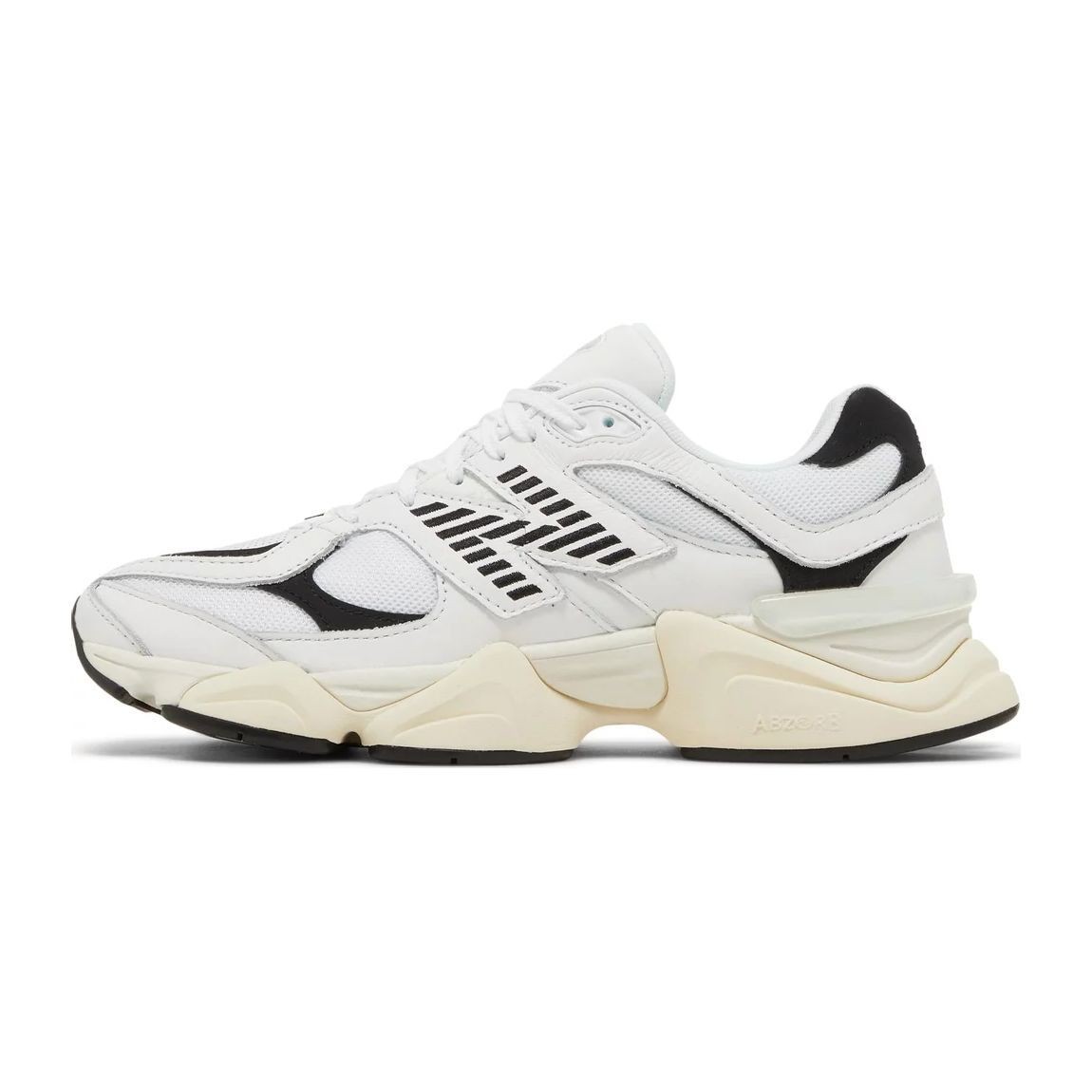 9060 White Black Sneakers