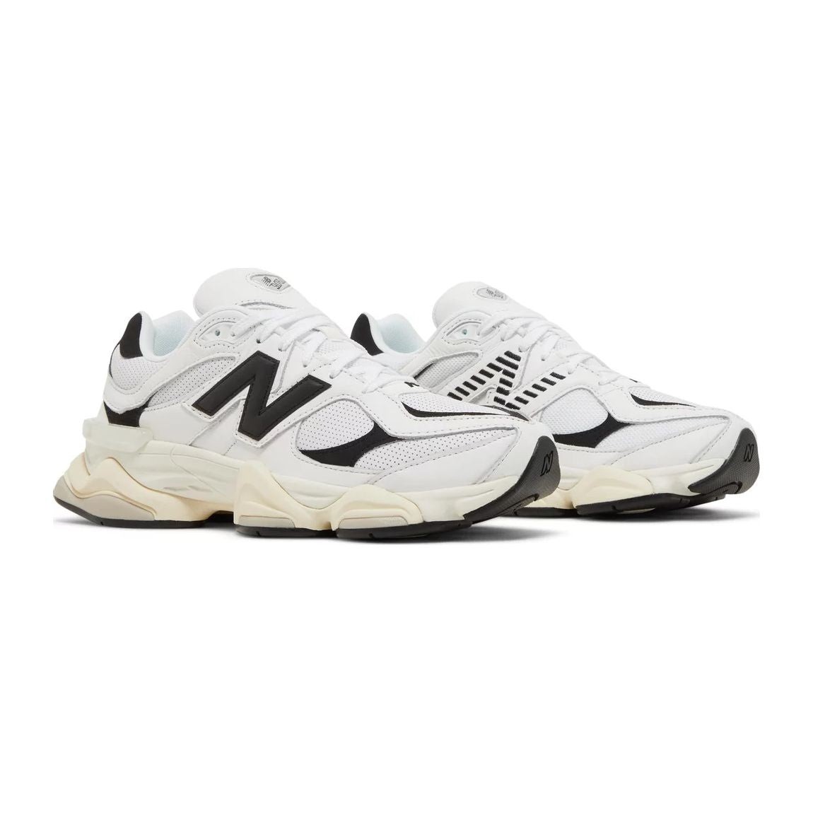 9060 White Black Sneakers