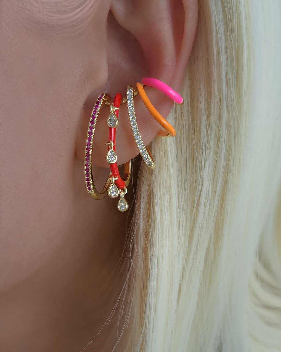 Orang_Red No-Piercing Ear Cuff – Single