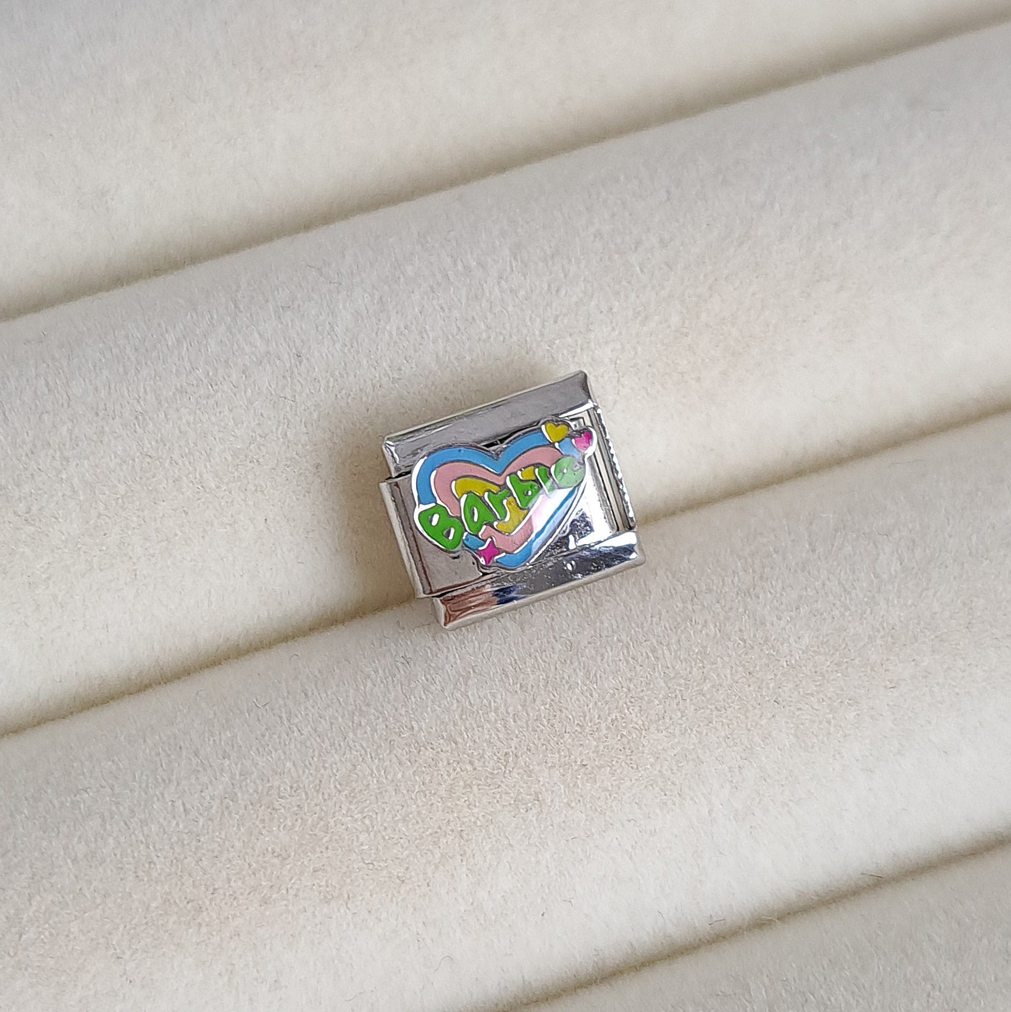 Barbie Heart Italian Charm