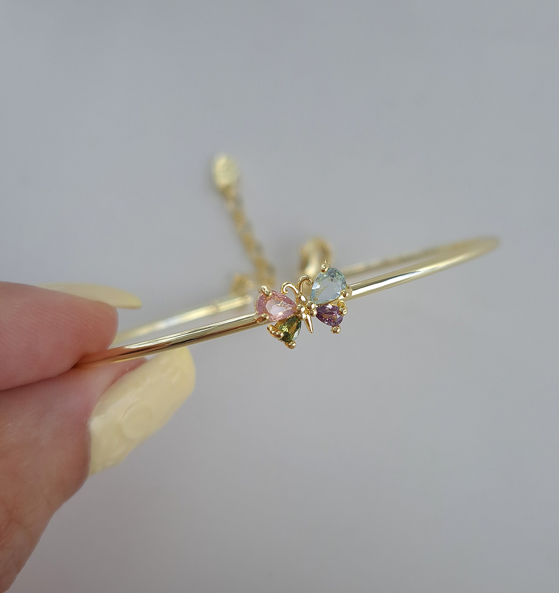 Pastel Butterfly Bangle