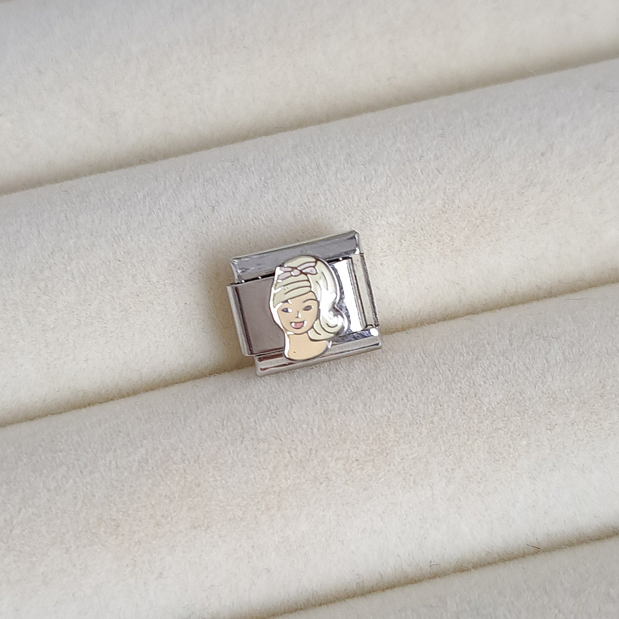 Blonde Barbie Girl Italian Charm