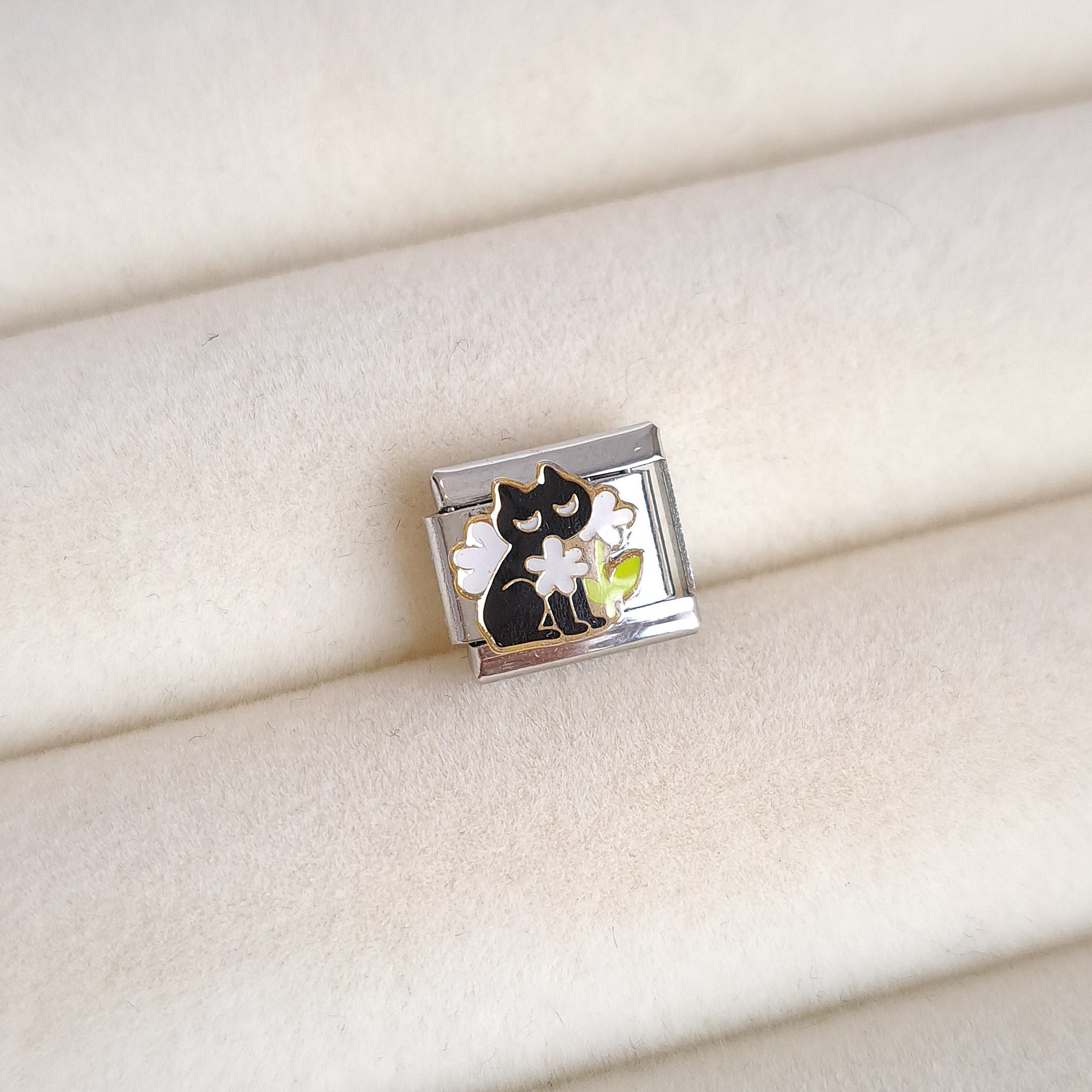 Chill Black Cat Italian Charm