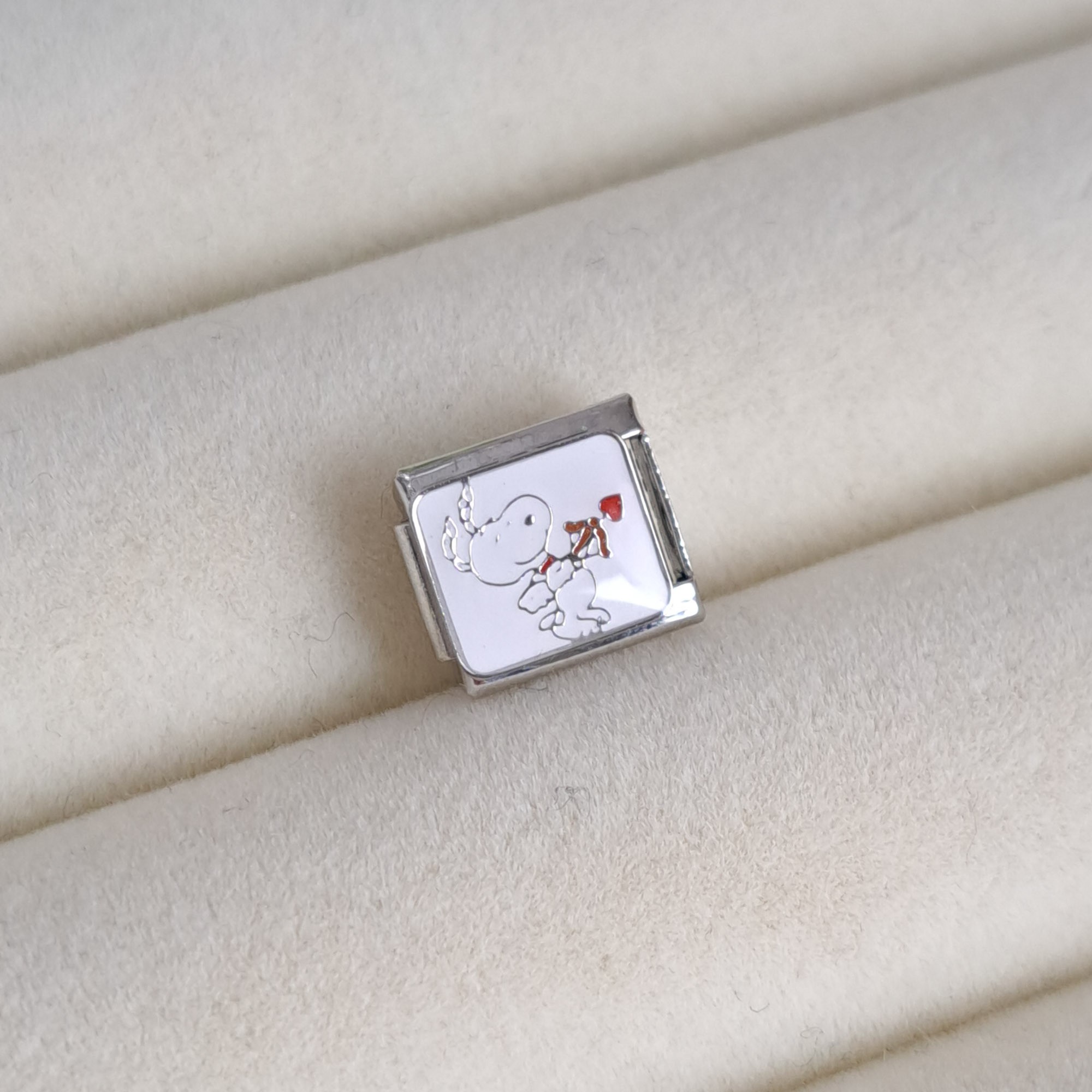 Snoopy with Heart Italian Charm