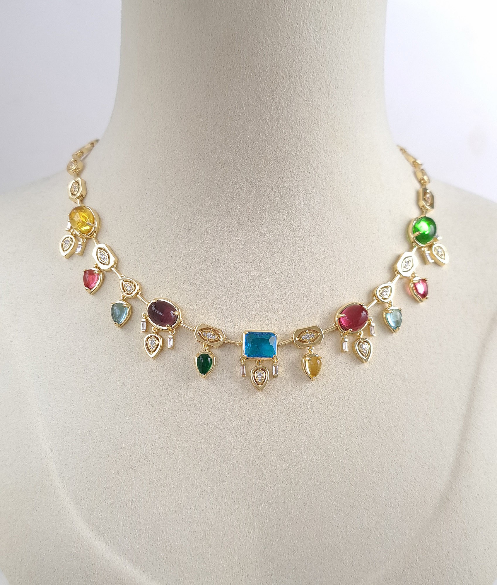 Multicolor Drop Necklace 