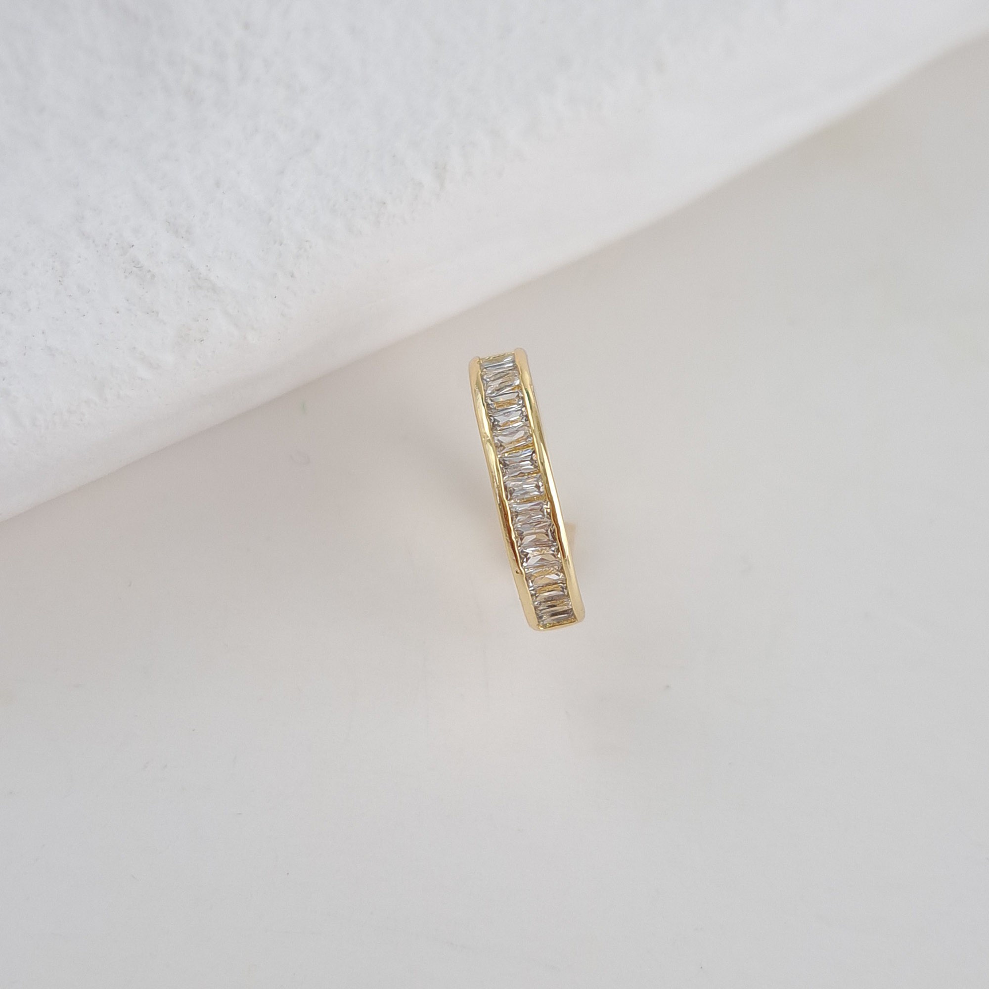 Crystal Lined Gold Ear cuff