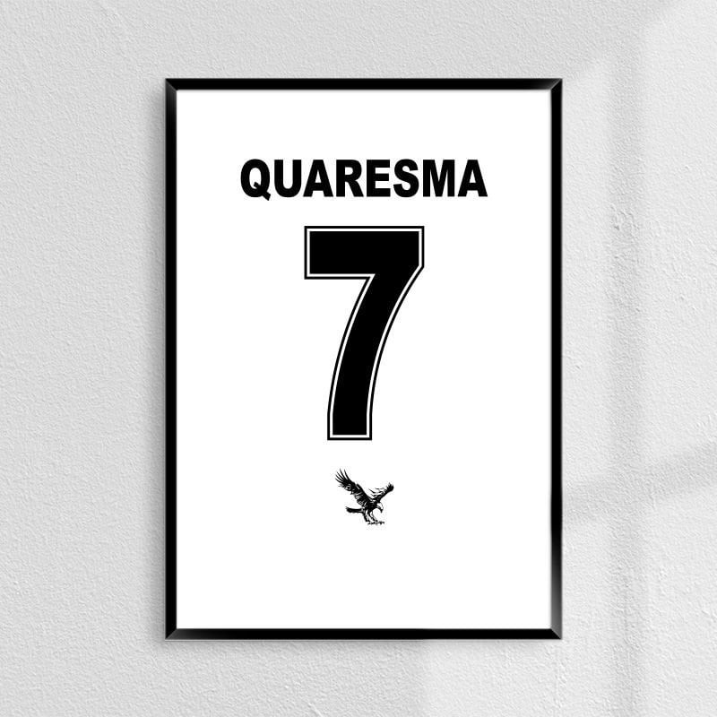 Ricardo Quaresma 7 Beyaz Forma Poster