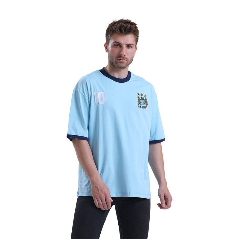 Manchester City 10 Nostalji Oversize Takım Tişörtü