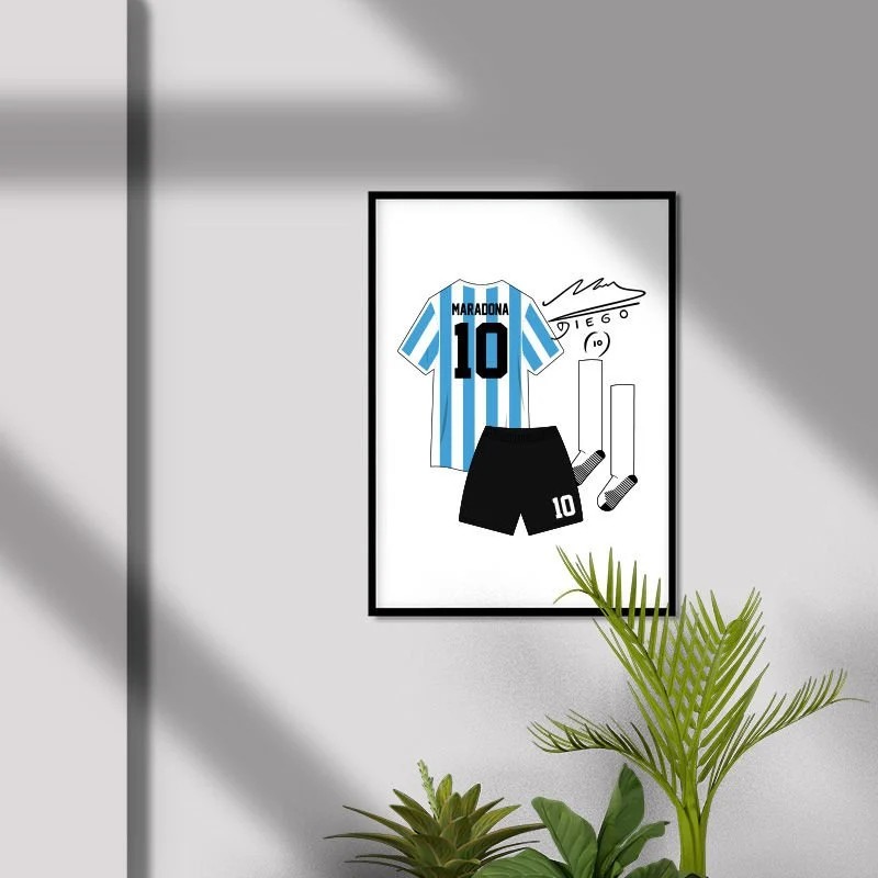 Diego Maradona Forma Kit Poster