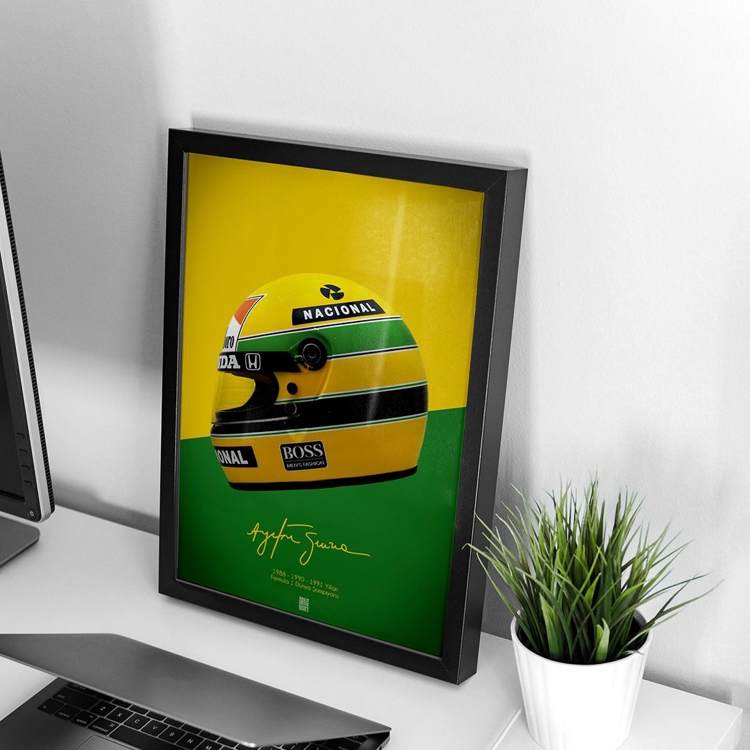 Ayrton Senna Kask Poster