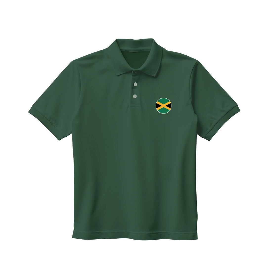 Jamaica Logo Yeşil Polo Yaka Tişört