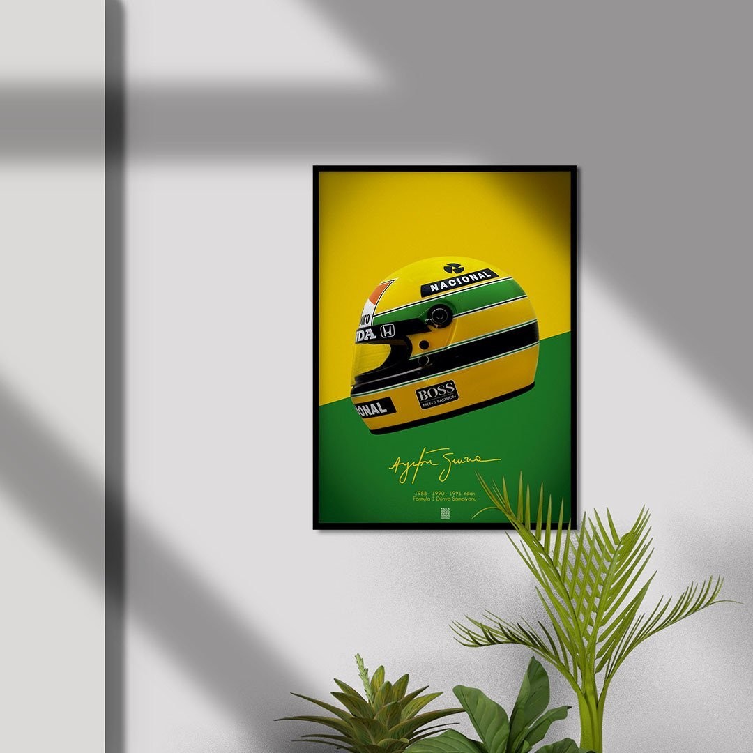 Ayrton Senna Kask Poster