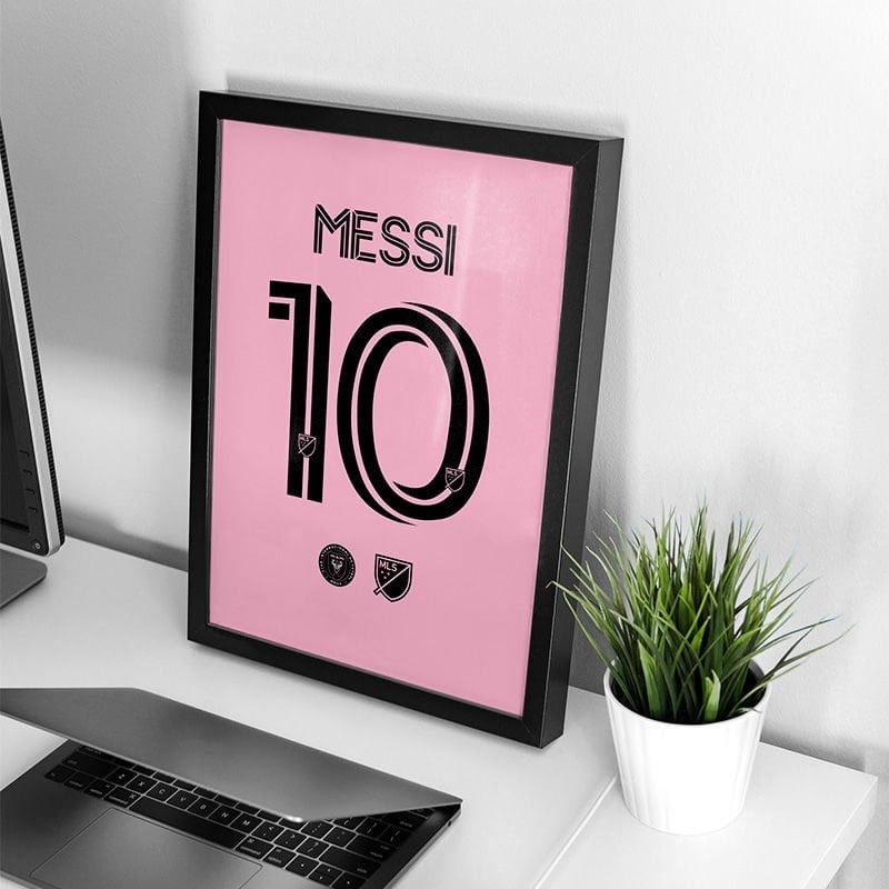 Lionel Messi Miami Pembe Poster