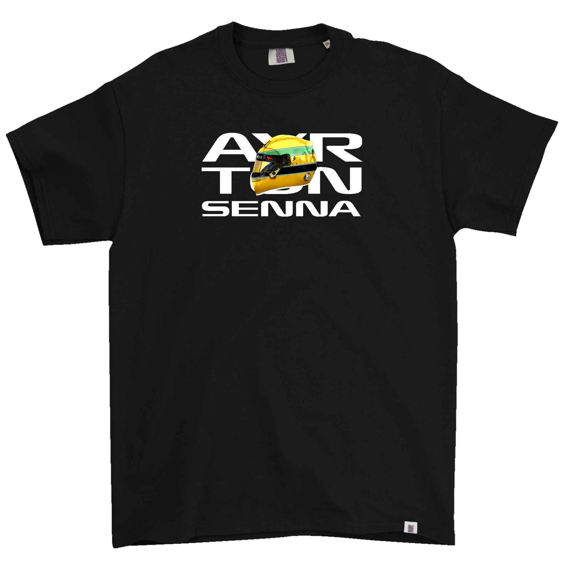 Ayrton Senna Kask Text Tişört