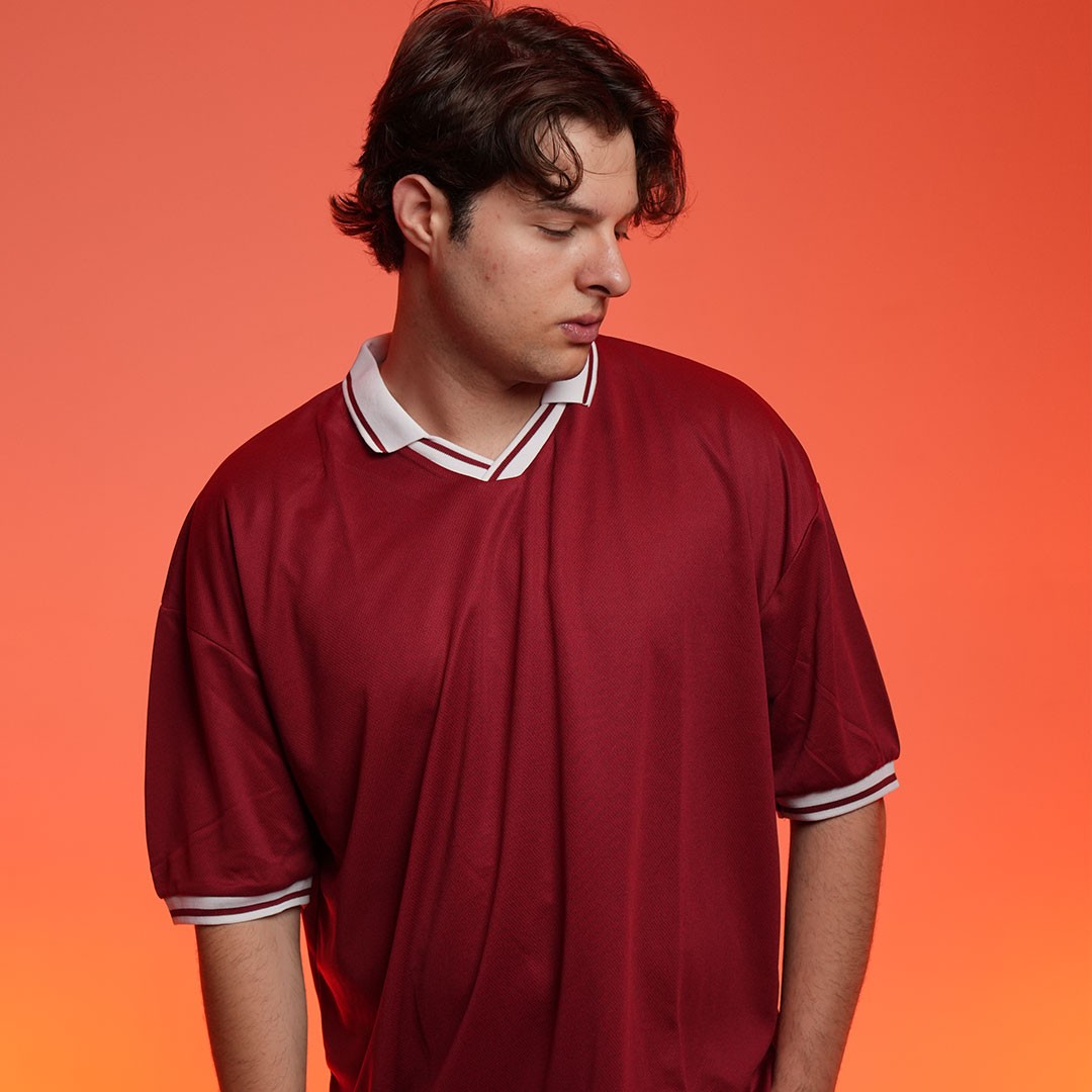 Bordo Oversize Forma Tişört
