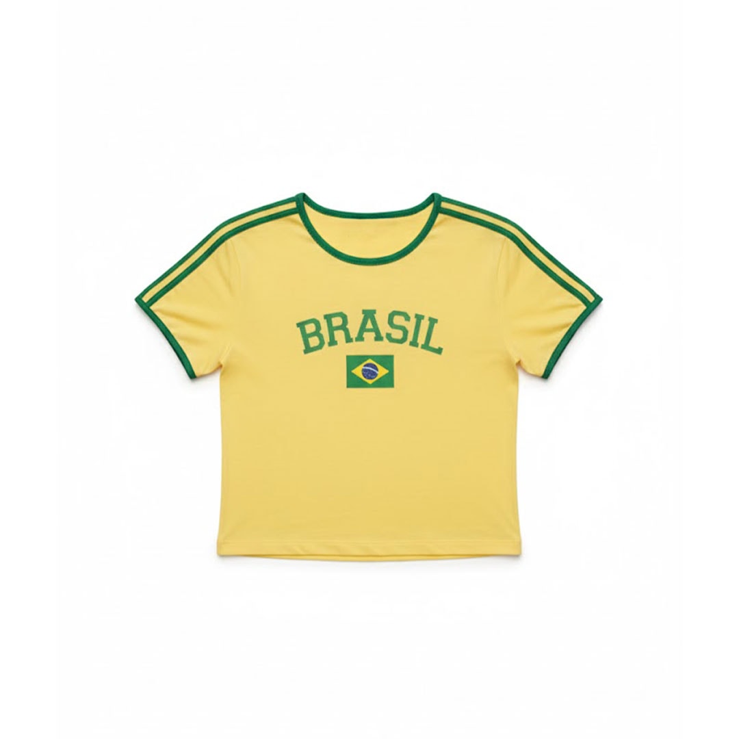 Brezilya Crop Tişört