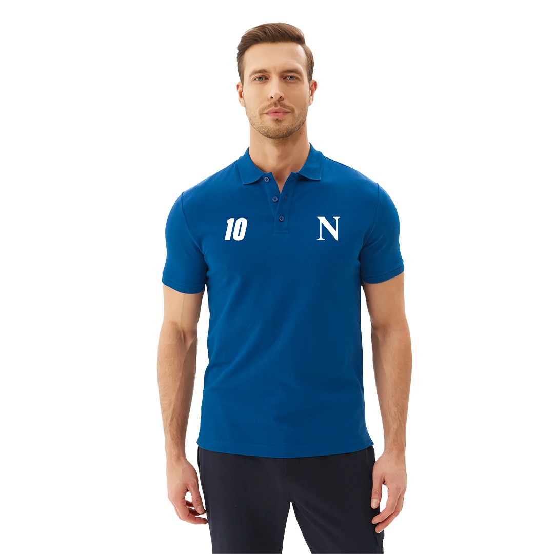 Napoli 10 Mavi Polo Yaka Topçu Serisi Tişört