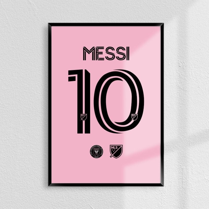 Lionel Messi Miami Pembe Poster