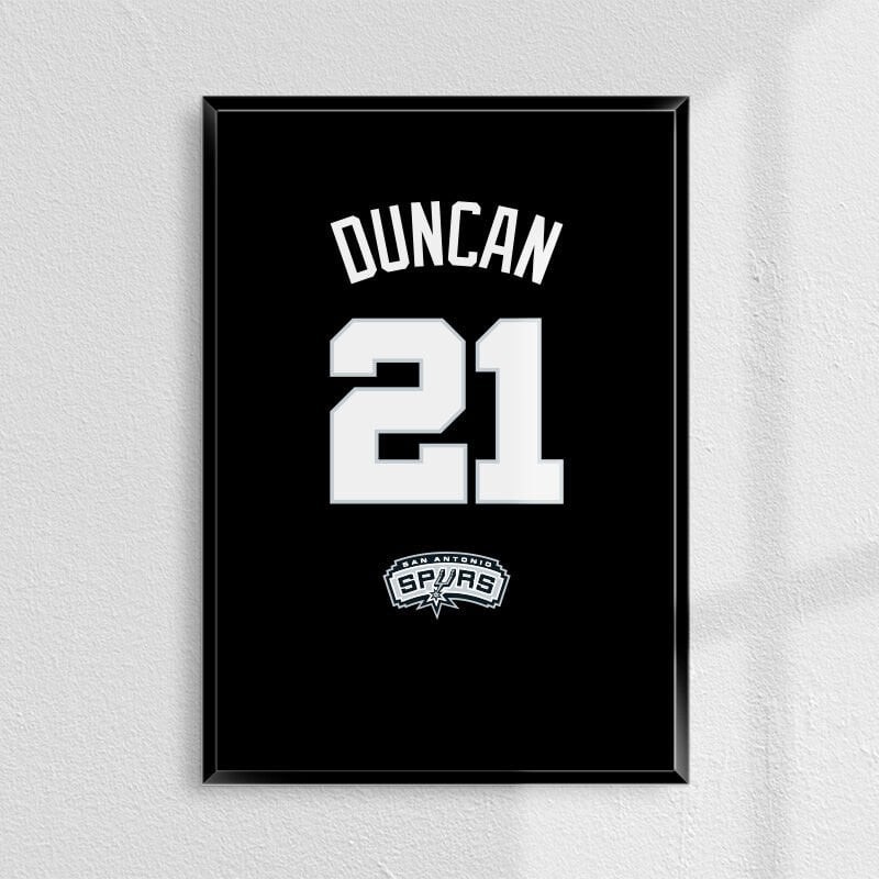 Tim Duncan Basketbol Forma Poster