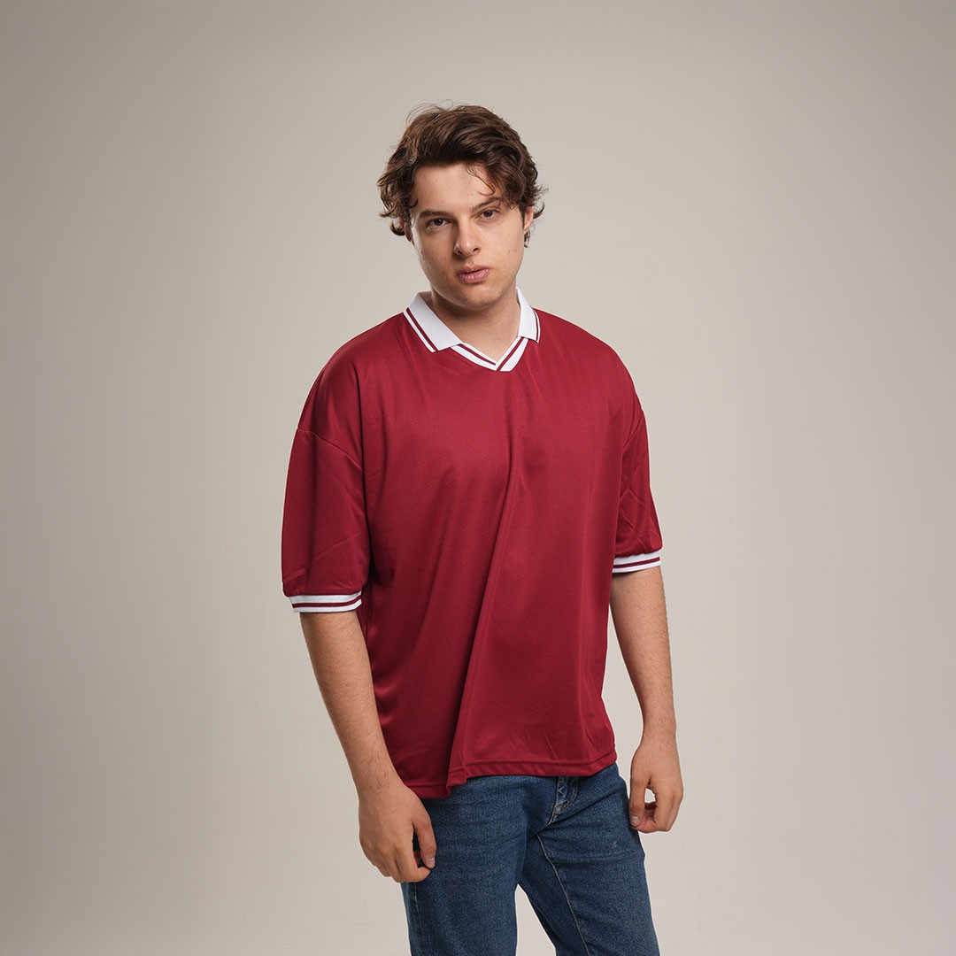 Bordo Oversize Forma Tişört