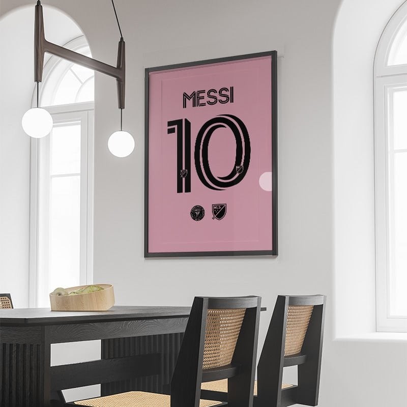 Lionel Messi Miami Pembe Poster