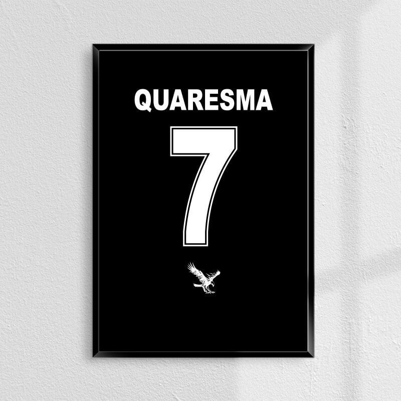 Ricardo Quaresma 7 Siyah Forma Poster