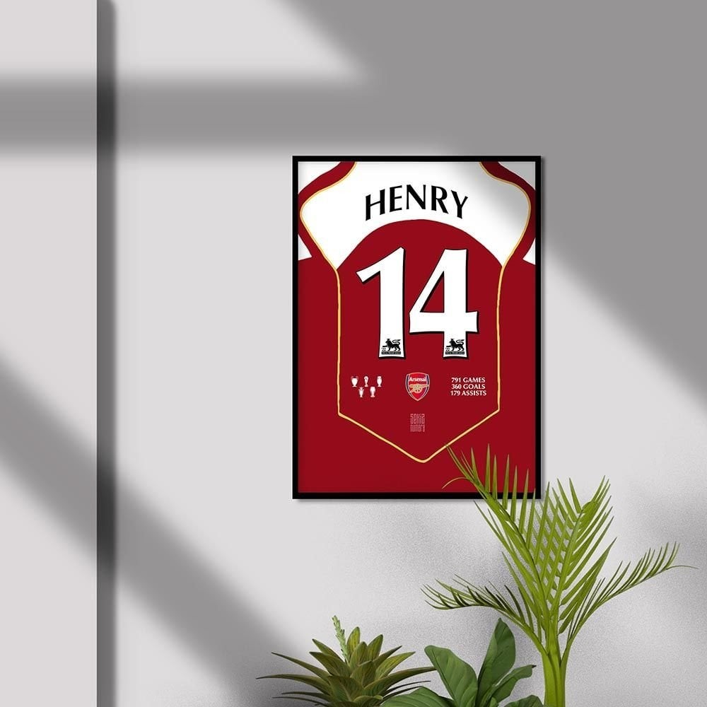 Thierry Henry 14 Beyaz Poster