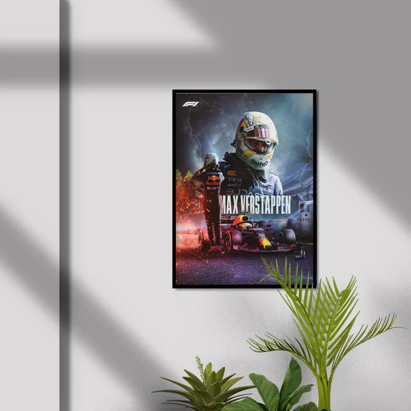 Max Verstappen Thunder Poster