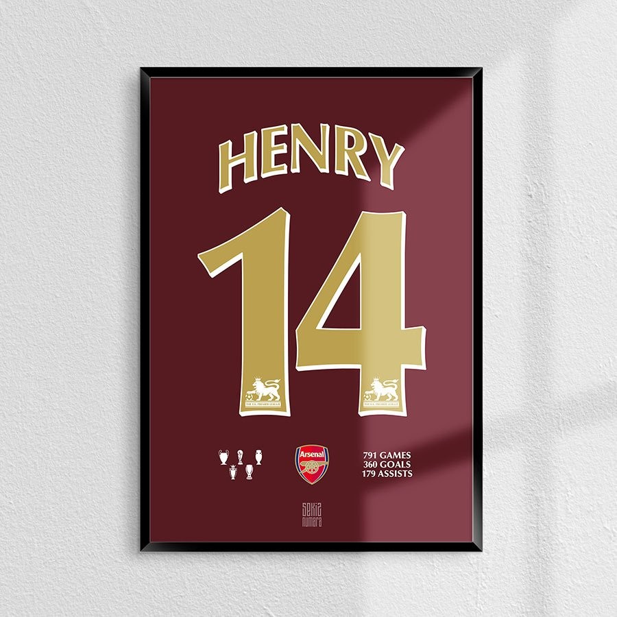 Thierry Henry Altın Poster