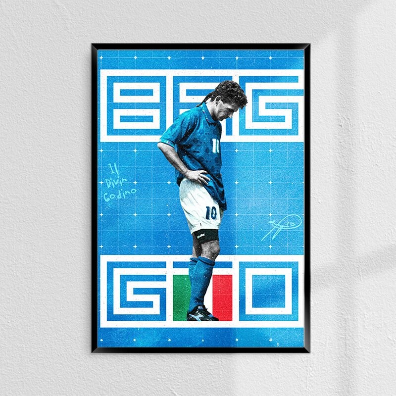 Roberto Baggio İtalya Unutulmazlar Serisi Poster